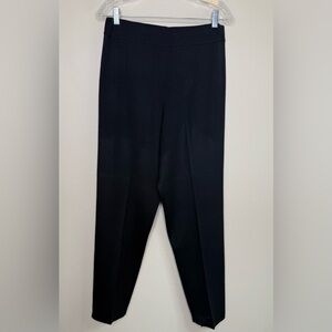 Chico's Design Wool Blend Elastic Waist Elegant Black Dress Pants Size Medium